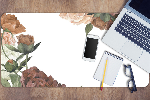 Desk pad Vintage Peonies