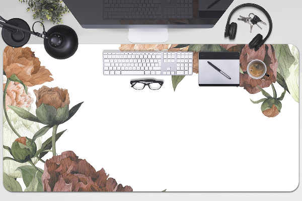 Desk pad Vintage Peonies