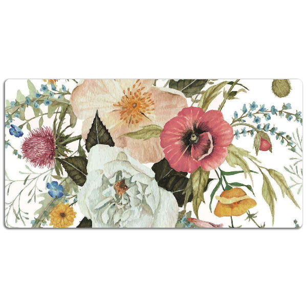 Large desk pad PVC protector grasshopper bouquet