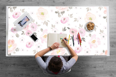 Full desk pad watercolor flowers