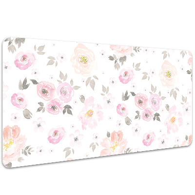 Full desk pad watercolor flowers