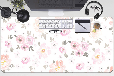 Full desk pad watercolor flowers