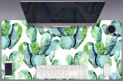 Desk pad green cacti