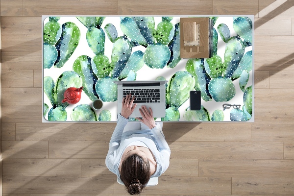 Desk pad green cacti