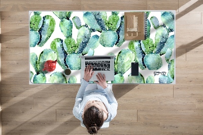 Desk pad green cacti