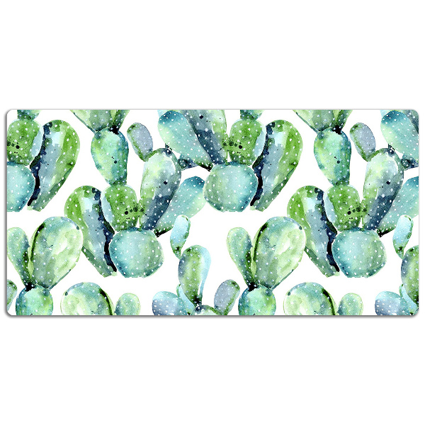 Desk pad green cacti