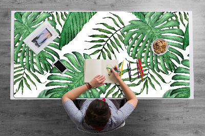 Large desk mat for children Palm leaves