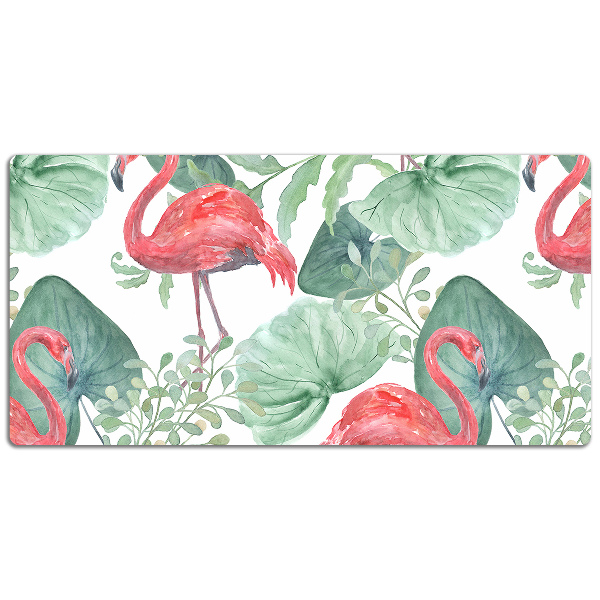 Desk mat exotic flamingos