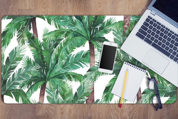 Full desk protector tropical palm trees