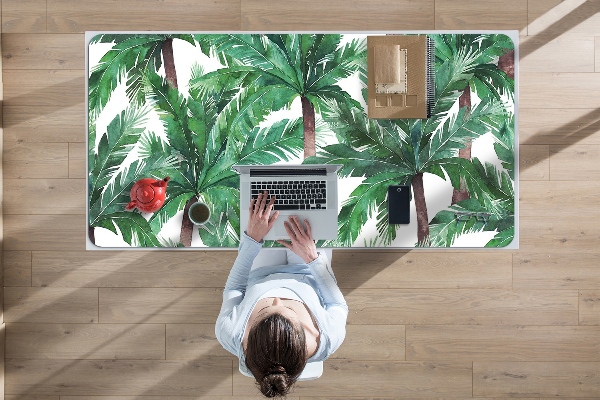 Full desk protector tropical palm trees