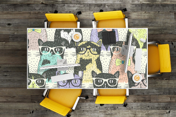 Full desk protector Cats glasses