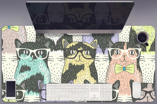 Full desk protector Cats glasses