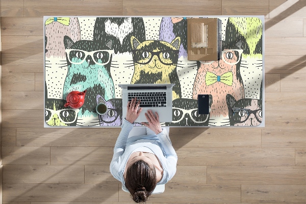Full desk protector Cats glasses