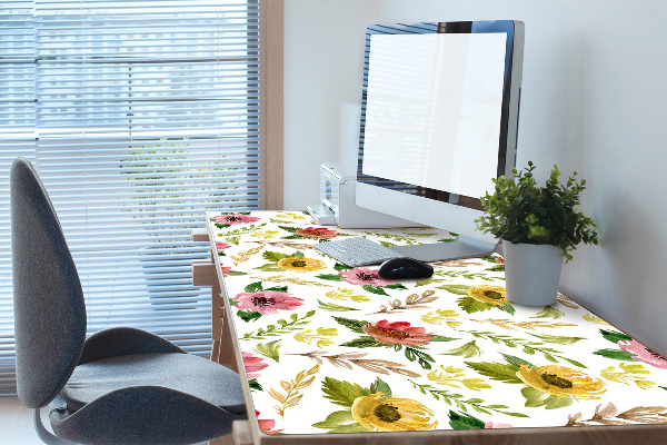 Desk pad watercolor Flowers