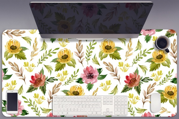 Desk pad watercolor Flowers