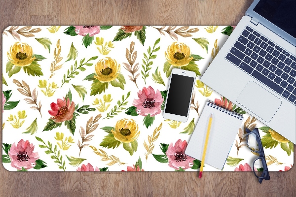 Desk pad watercolor Flowers