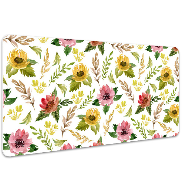 Desk pad watercolor Flowers