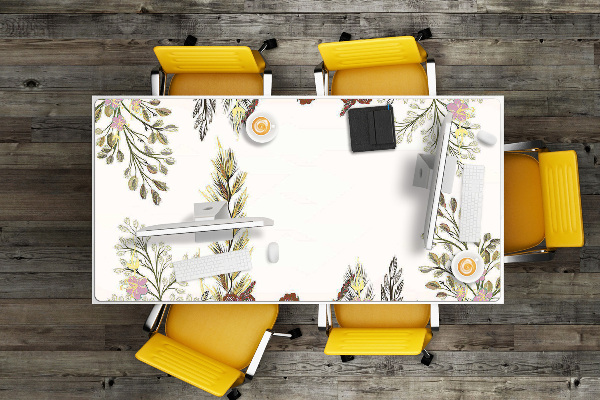 Large desk pad PVC protector Field flowers