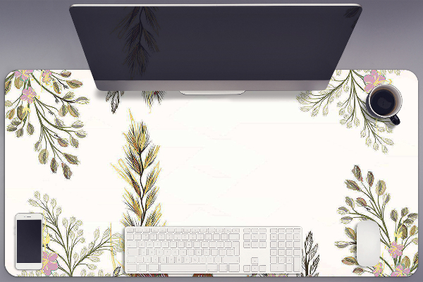 Large desk pad PVC protector Field flowers