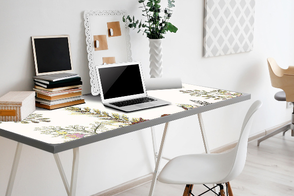 Large desk pad PVC protector Field flowers