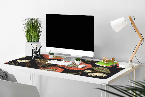 Large desk pad PVC protector retro Flowers