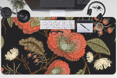 Large desk pad PVC protector retro Flowers