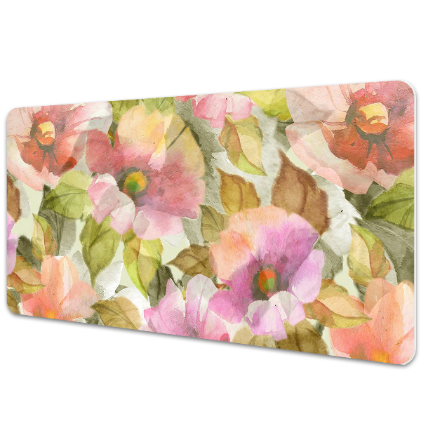 Desk pad painted flowers