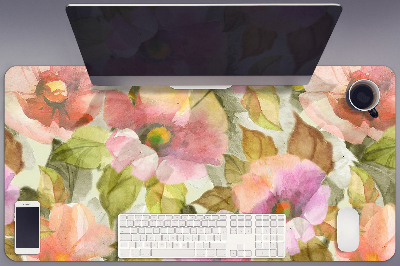 Desk pad painted flowers