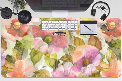 Desk pad painted flowers