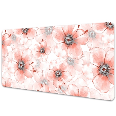 Desk mat orange flowers