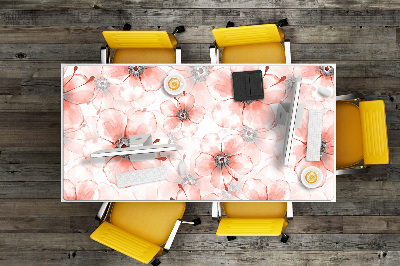 Desk mat orange flowers