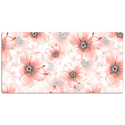 Desk mat orange flowers