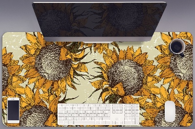 Full desk pad retro Sunflowers