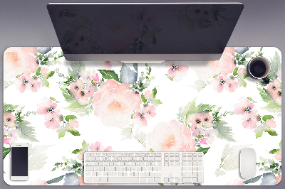 Full desk protector pastel flowers