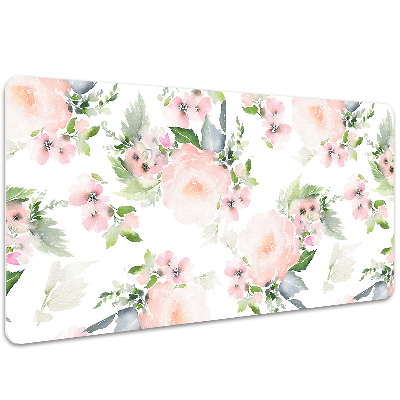 Full desk protector pastel flowers