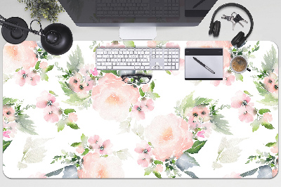 Full desk protector pastel flowers