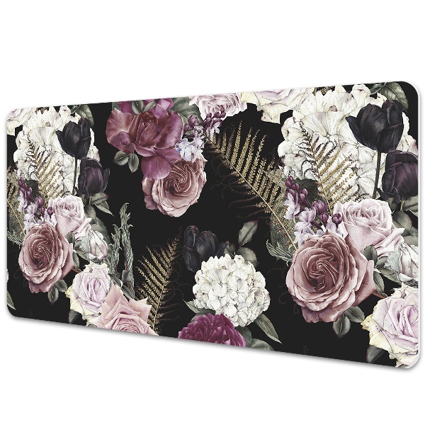 Desk mat romantic flowers