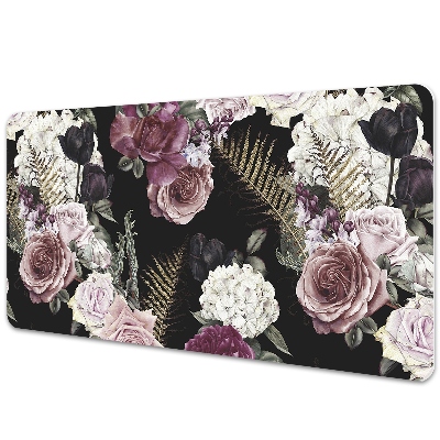 Desk mat romantic flowers