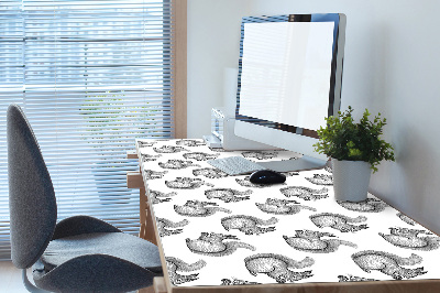 Full desk mat Squirrels pattern