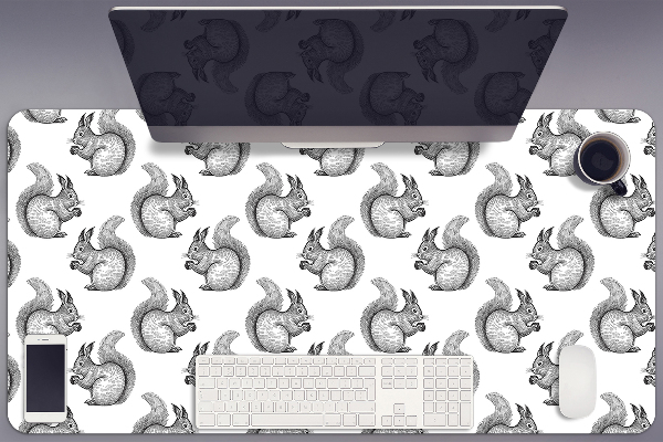Full desk mat Squirrels pattern