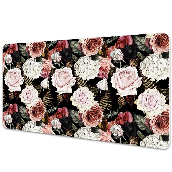 Desk pad baroque flowers