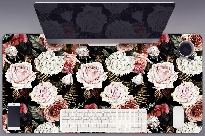 Desk pad baroque flowers