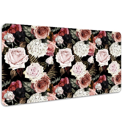 Desk pad baroque flowers