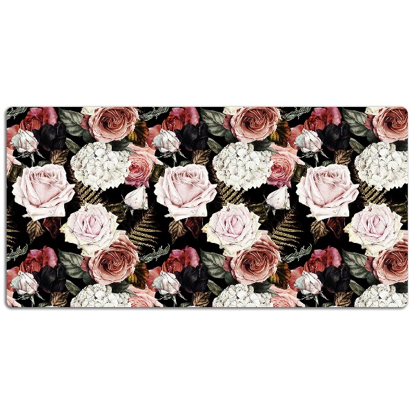 Desk pad baroque flowers