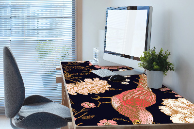 Full desk pad Peony with bird