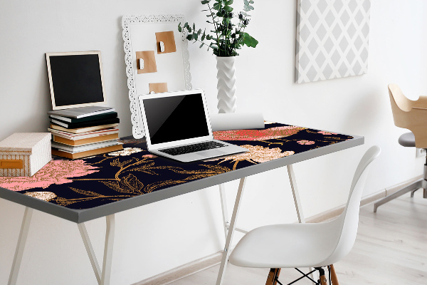 Full desk pad Peony with bird