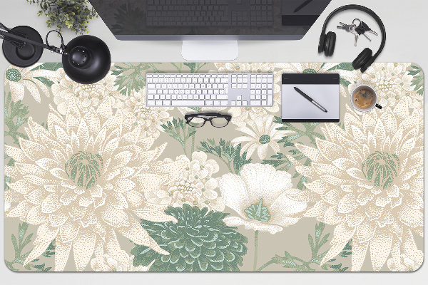 Desk mat spring daisies