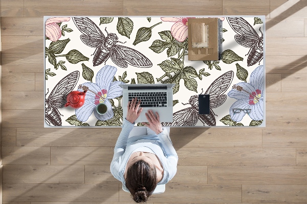 Full desk pad Butterflies among the flowers