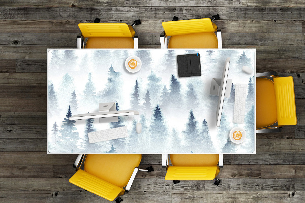 Large desk mat for children misty forest