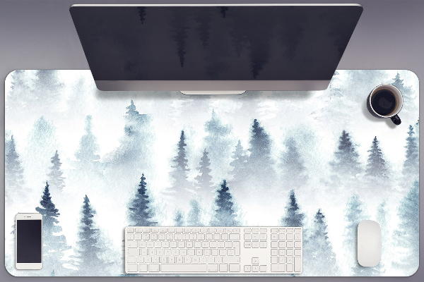 Large desk mat for children misty forest